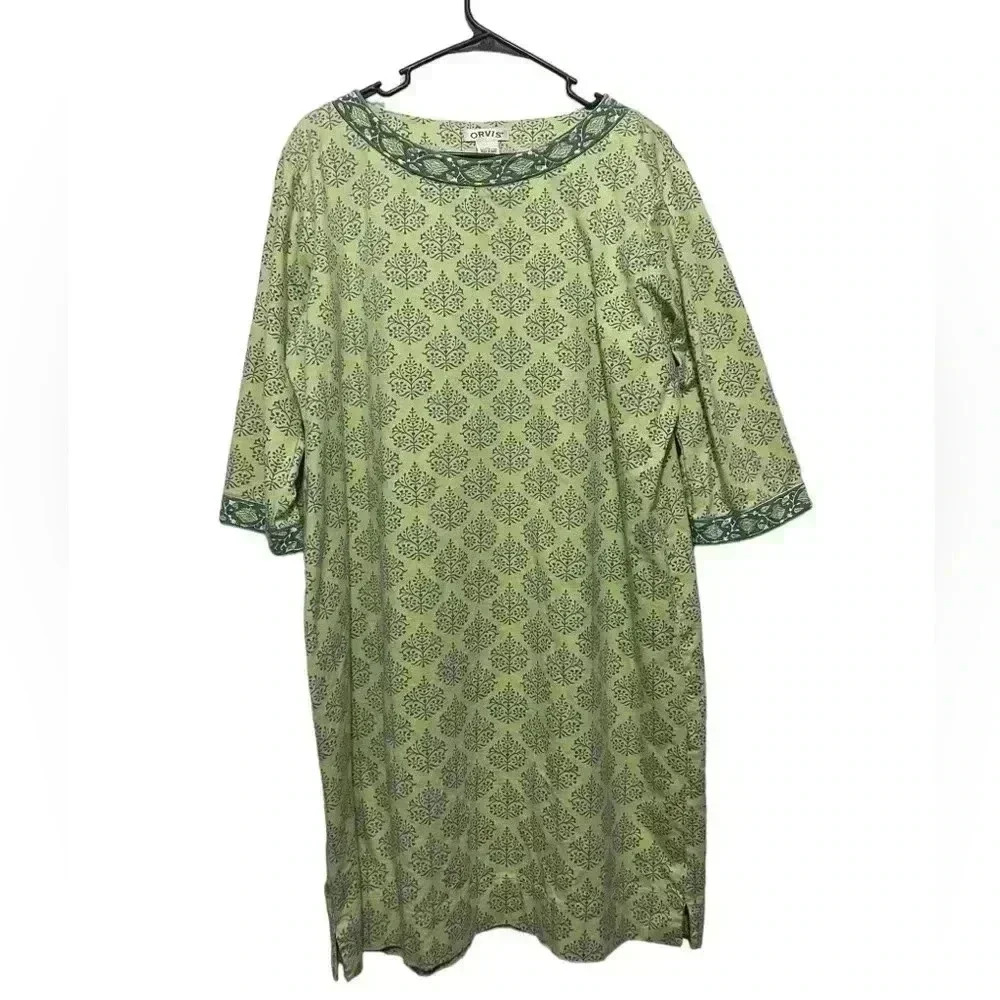 Orvis Green Patterned Dress